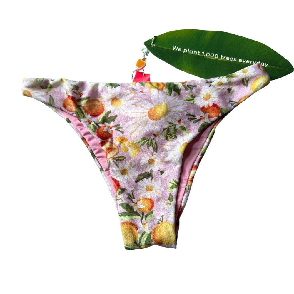 FARM Rio Floral Bikini Bottom - Tangerine Dream